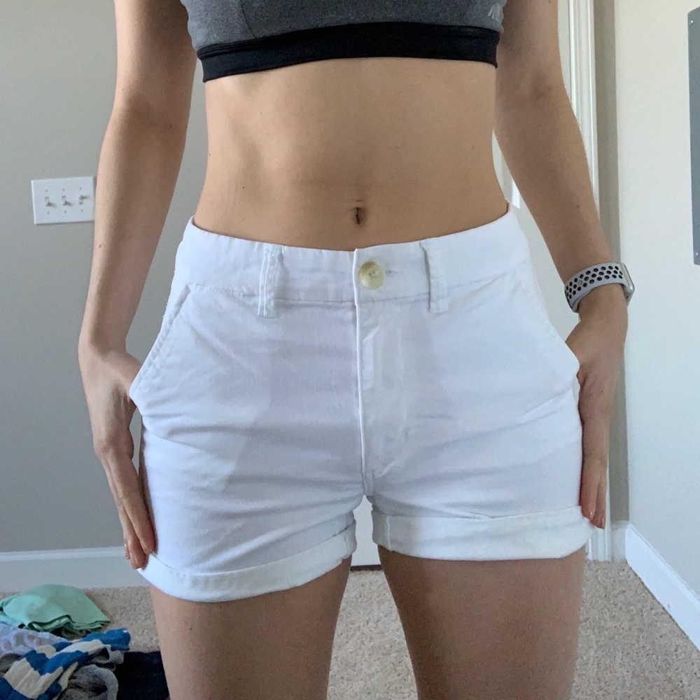 American eagle High waisted white shorts size 2